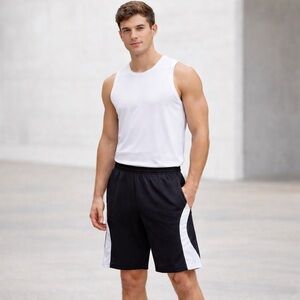 CSG Champs Black Mesh Athletic Shorts Size Medium Gym Activewear